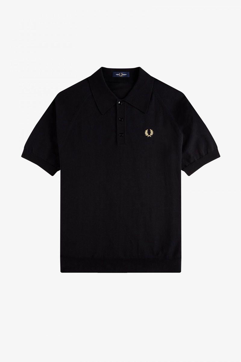 Black Fred Perry K7303 Men's Knitwear | PH 1313EBCX